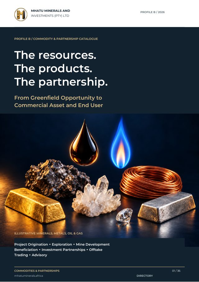 Cover of Mhatu Profile B, the commodity and partnership catalogue